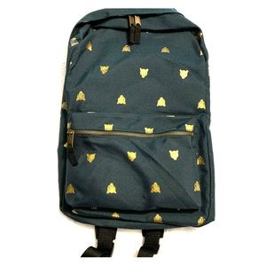 Mossimo Supply Co Backpack Dark Green Gold Cats
